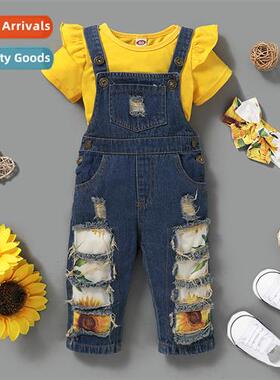 Girls spring  autumn  2020 new n solid color short-sleeved t