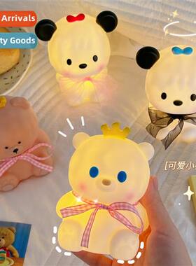Carto cute bear table lamp bedroom bedside lamp childrens ro