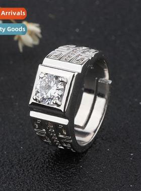 n diamd mens ring men domineering opening four claws mens ri