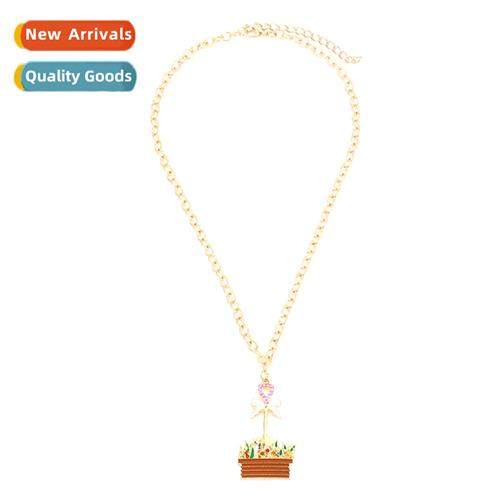 New creative simple zinc alloy necklace persalized fashi flo