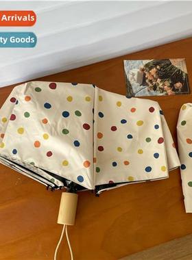 ins cream cy colorful polka dots sunscreen umbrella girl hea