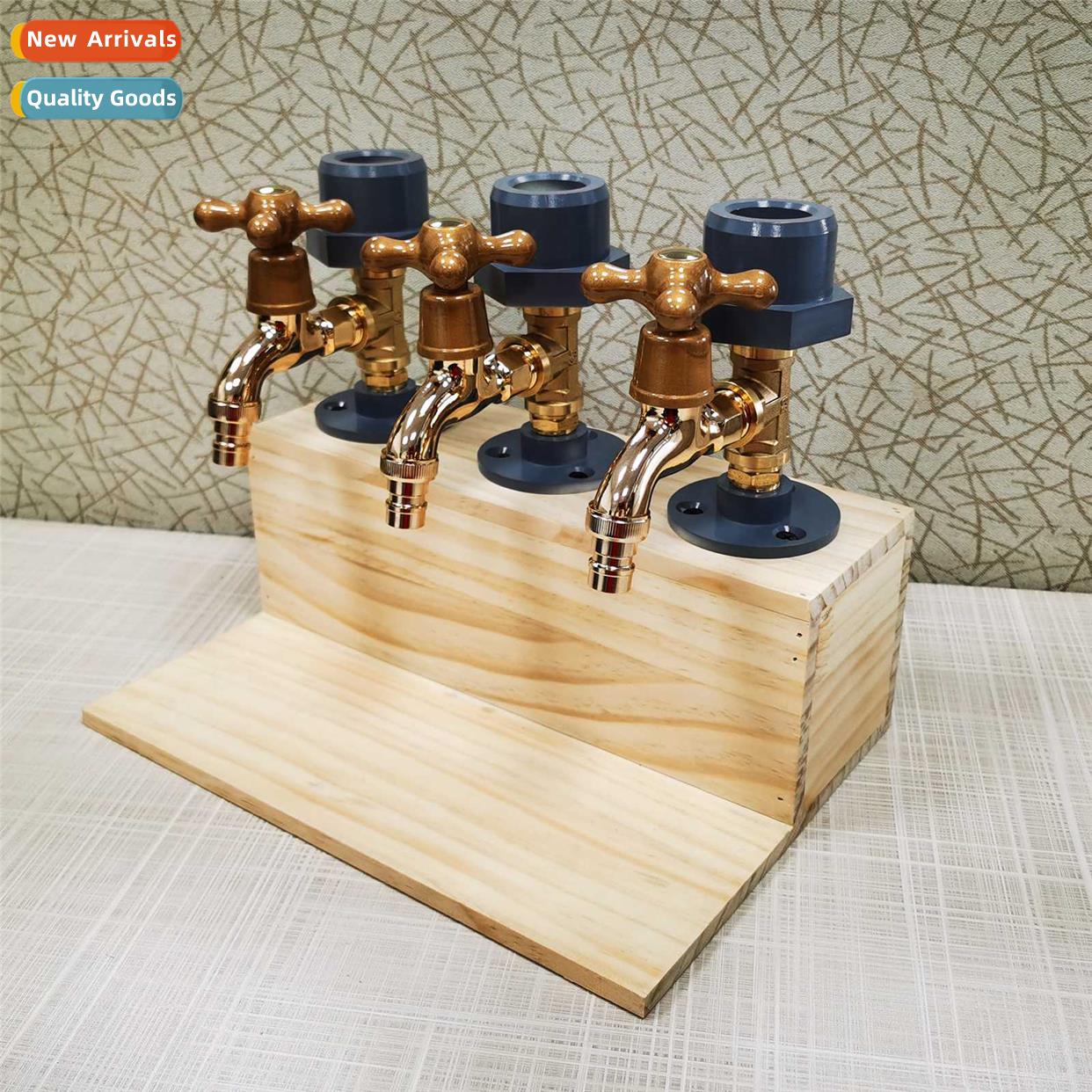 Party Carnival Tool Wooden Faucet Shape Wine Dispenser