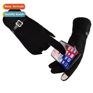 flannel female screen buckle touch warm Butterfly padded