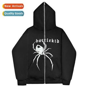dark Y2K spider sweatshirt men  women hoodie gothic couple H
