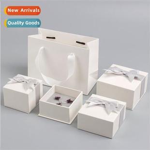 whe flower pendant word bow box set necklace earrings Ring