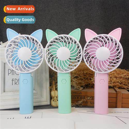USB folding rechargeable fan carto rabb handheld mini fan su