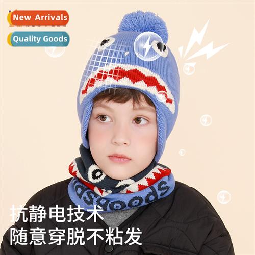 Childrens hats scarves winter warm men and girls woolen cap