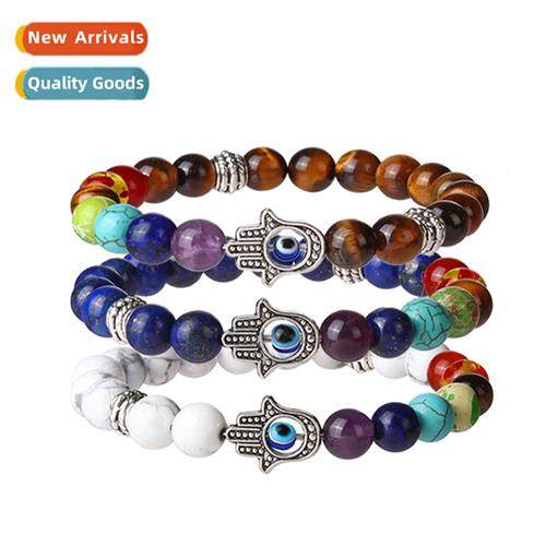 Volcanic Tiger Eye Lapis Lazuli Colorful Bracelet Fatima Pal