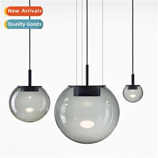 Scinavian clear glass globe pendant light restaurant balcy b