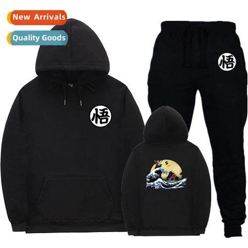 Japan Anime Drag Ball Hooded Sweatshirt Sweatpants Su Mens