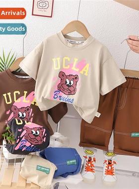 Boys round neck su summer  baby hsome short-sleeved casual n