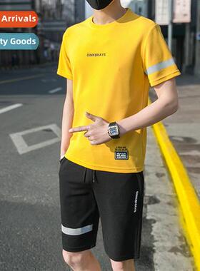 2019 Summer  new mens short-sleeved su shorts mens nd top T-