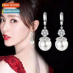 secti ear pearl 2022 female buckle new earrings