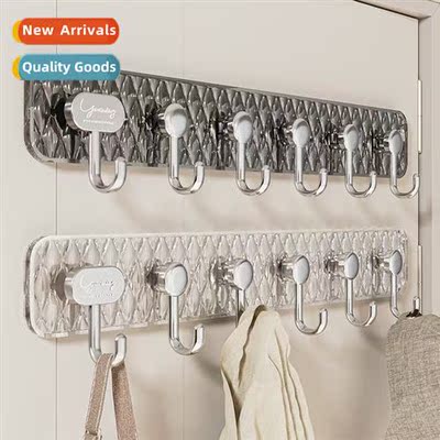 Light luxury creative six rows  hooks strg adhesive n-perfor