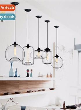 Scinavian restaurant small chelier goldfish bowl glass singl