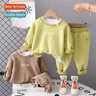 Boys  girls fall 2023 new letters su sweater sweatpants chil