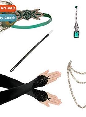 1920s Masquerade Headwear Black Fear Head Women Gatsby Bache