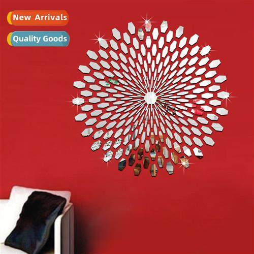Home hexagal three-dimensial mirror stickers 3D acrylic mirr