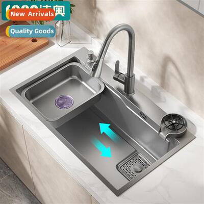 Nano gunmetal gray sink large single sink kchen 304 stainles