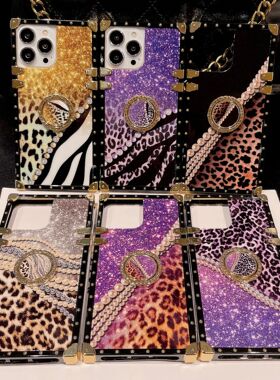 适用Apple 15promax Pearl Onyx Phone Case iPhone 13 Leopard C