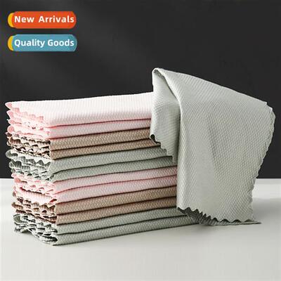 Diamd Grid Glass Wiping Fish Scale Wipes Lazy Dishcloths Dis