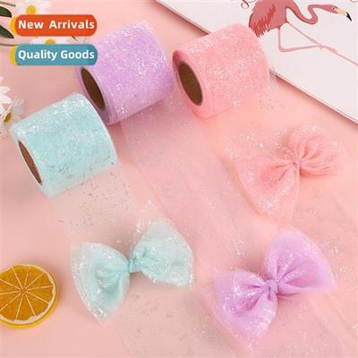 6cm/8cm*25 yards colorful crumbs DIY bow headdress netting r