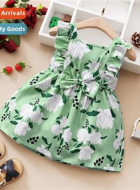 Girls childrens spring  fall  2022 new n sleeveless halter f