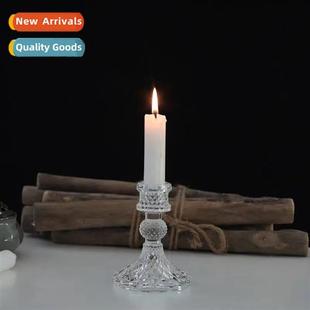 pole wax romantic clestick simple household Glass base