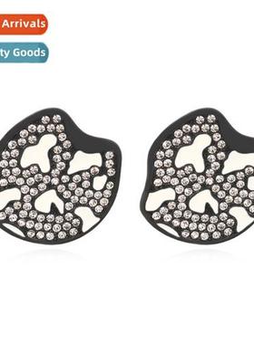 New simple geometric resin color blocking earrings retro dri