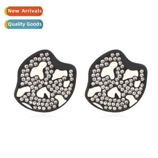 resin color blocking New retro geometric earrings dri simple