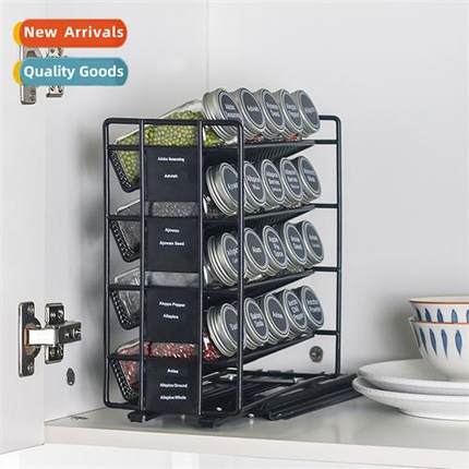 Multi-Tier Kchen Spice Rack Slide Pull Out Ir Storage Kchen