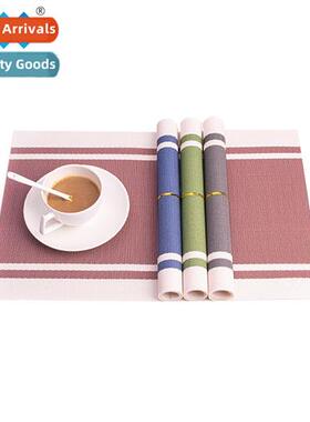 PVC Teslin Placemats Color Blocking Simple Western Placemats