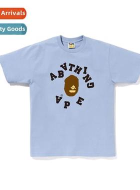 Japanese tide inverted ape head letters printed carto short-