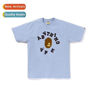 Japanese tide inverted ape head letters printed carto short-