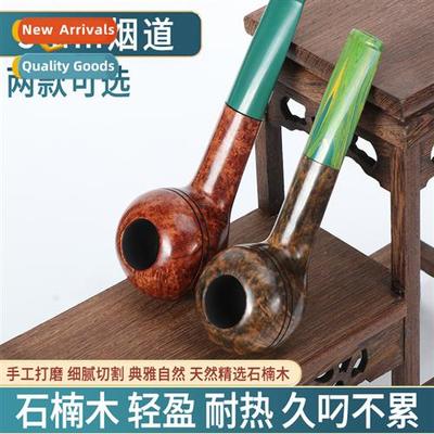 new hmade briar wood bullhead pipe 3mm flue pipe mens portab