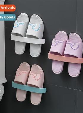 Bathroom slipper rack wall hanging wall toilet shoe organize