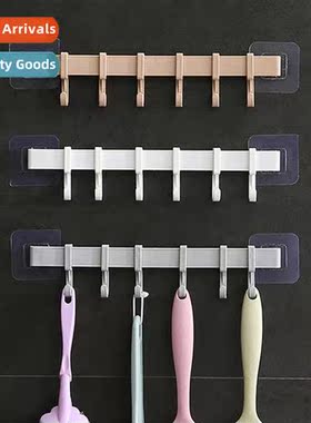Kchen adhesive hooks wall hanging 6 rows  hooks towel six ho