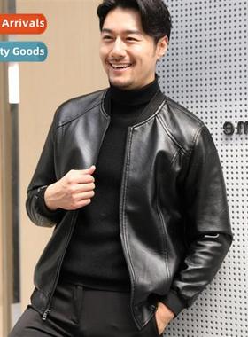 2020 new washed pu lear jacket mens n nd casual lear jacket