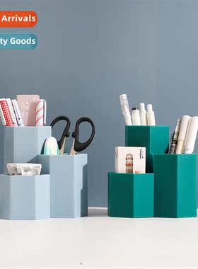 A2996 Pencil HolderRhombic 3-compartment pen holderHexagal p