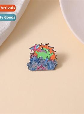 New creative frog mster destructi building alloy brooch pers