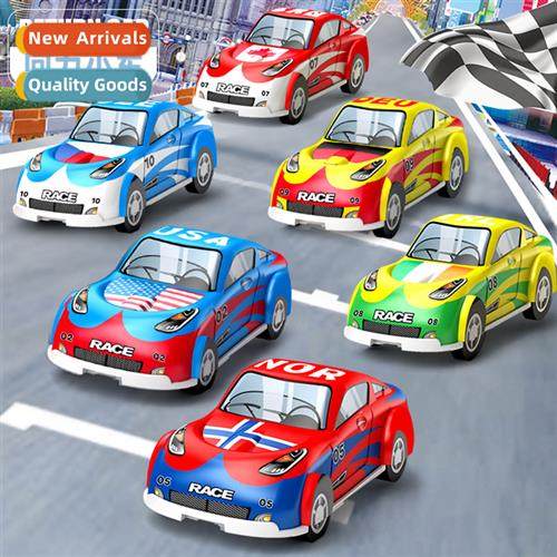 Childrens 24-color back to small racing car toys boys mini p