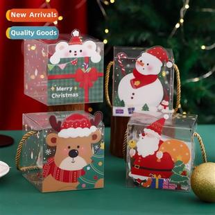 apple box new Creative transparent PVC carto porta Christmas