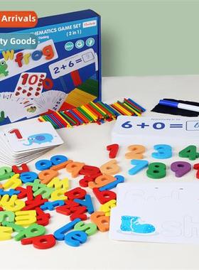 Wooden number spelling words 2 in 1 teaching aids childrens