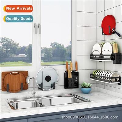 Kchen shelves home supplies stainless steel bowl rack wall m