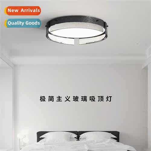 Italian minimalist round bedroom ceiling light modern copper