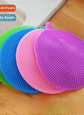 Multifunctial stain removing silice dishwashing brush dishcl