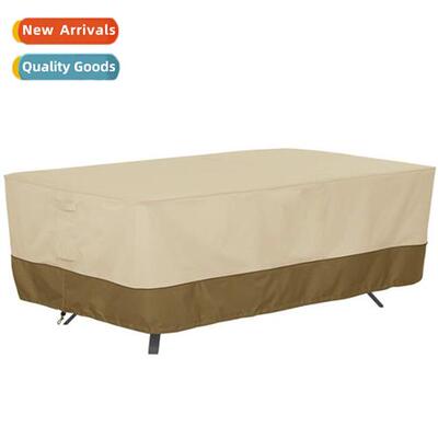 Silver coated rectangular dinner table cover outdoor patio w