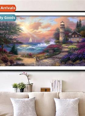 Yiwu sticker drill painting new coastal lscape painting livi