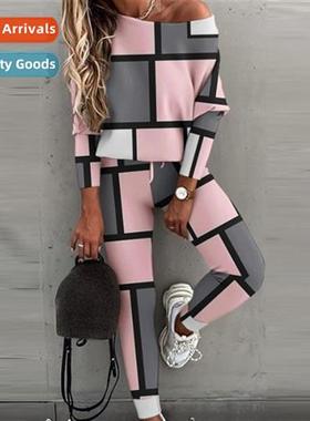 2023 Fashi New Printed Strapless Two Piece Womens Set