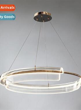 Post-modern light luxury style circle chelier atmosphere liv